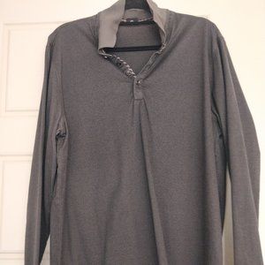 Hugo Boss Gray (thin stripes) Long-Sleeve Polo - XXL